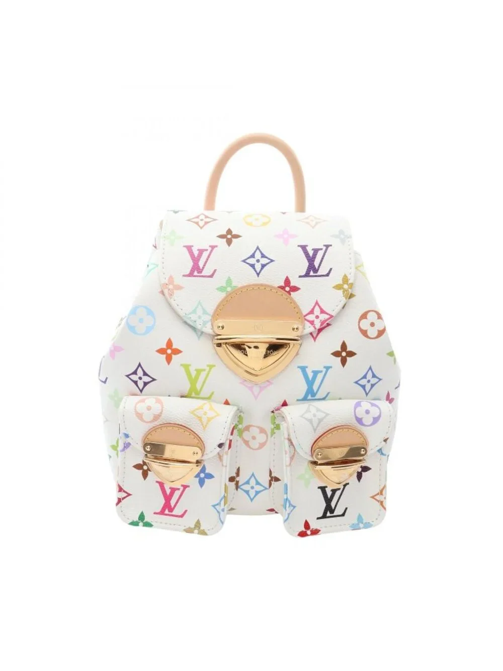 Louis Vuitton Backpack LV TM Venice Monogram Multicolor Blanc Canvas Leather LV